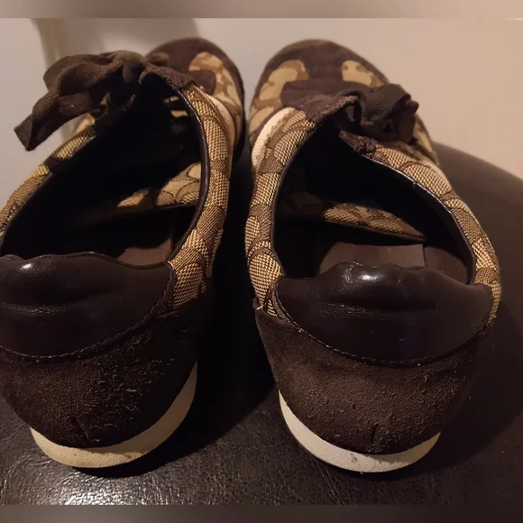 Coach Brown Sneakers Size 8 - Picture 5 of 6